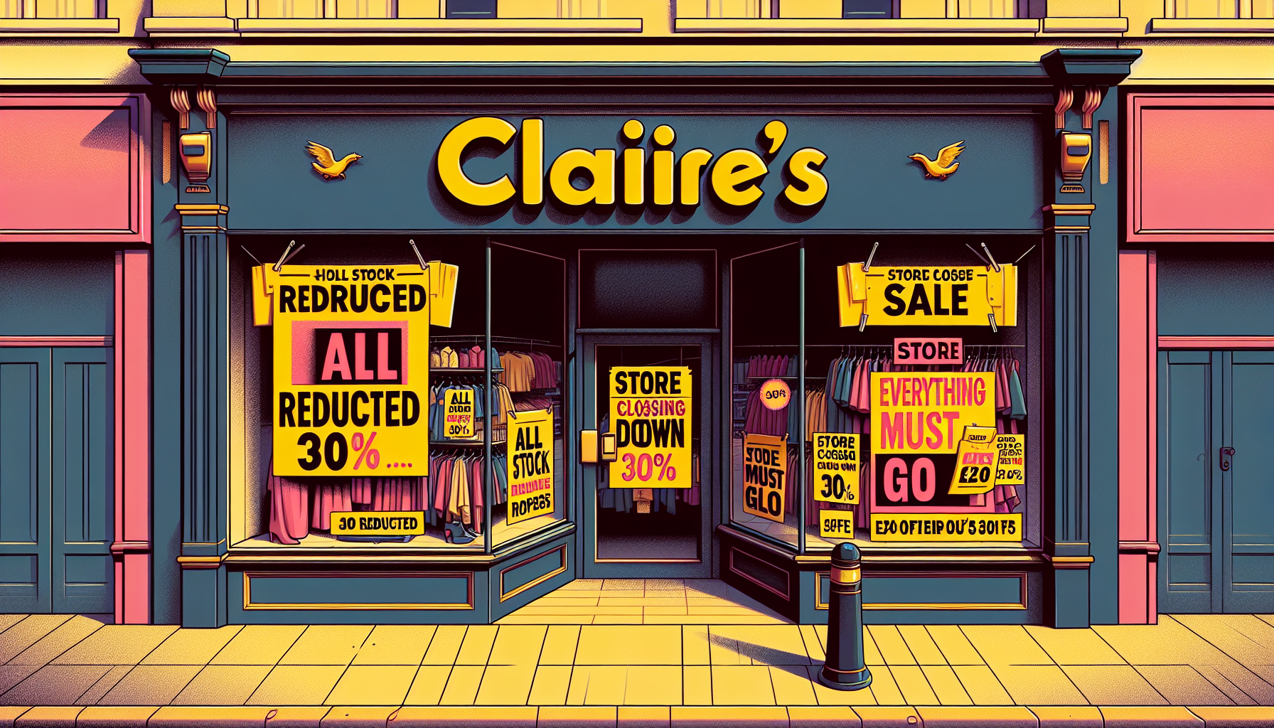 Upadłość sieci handlowych Claire's i The Original Factory Shop: zagrożenie dla 2500 miejsc pracy